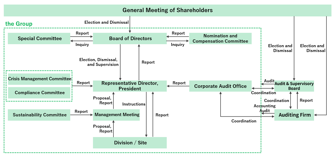 Corporate Governance Structure Diagram